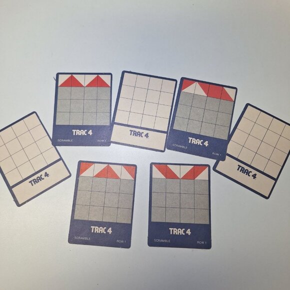 Trac 4 Replacement Cards Levels Vintage Game Speed Memory Matching Patterns - Picture 4 of 7